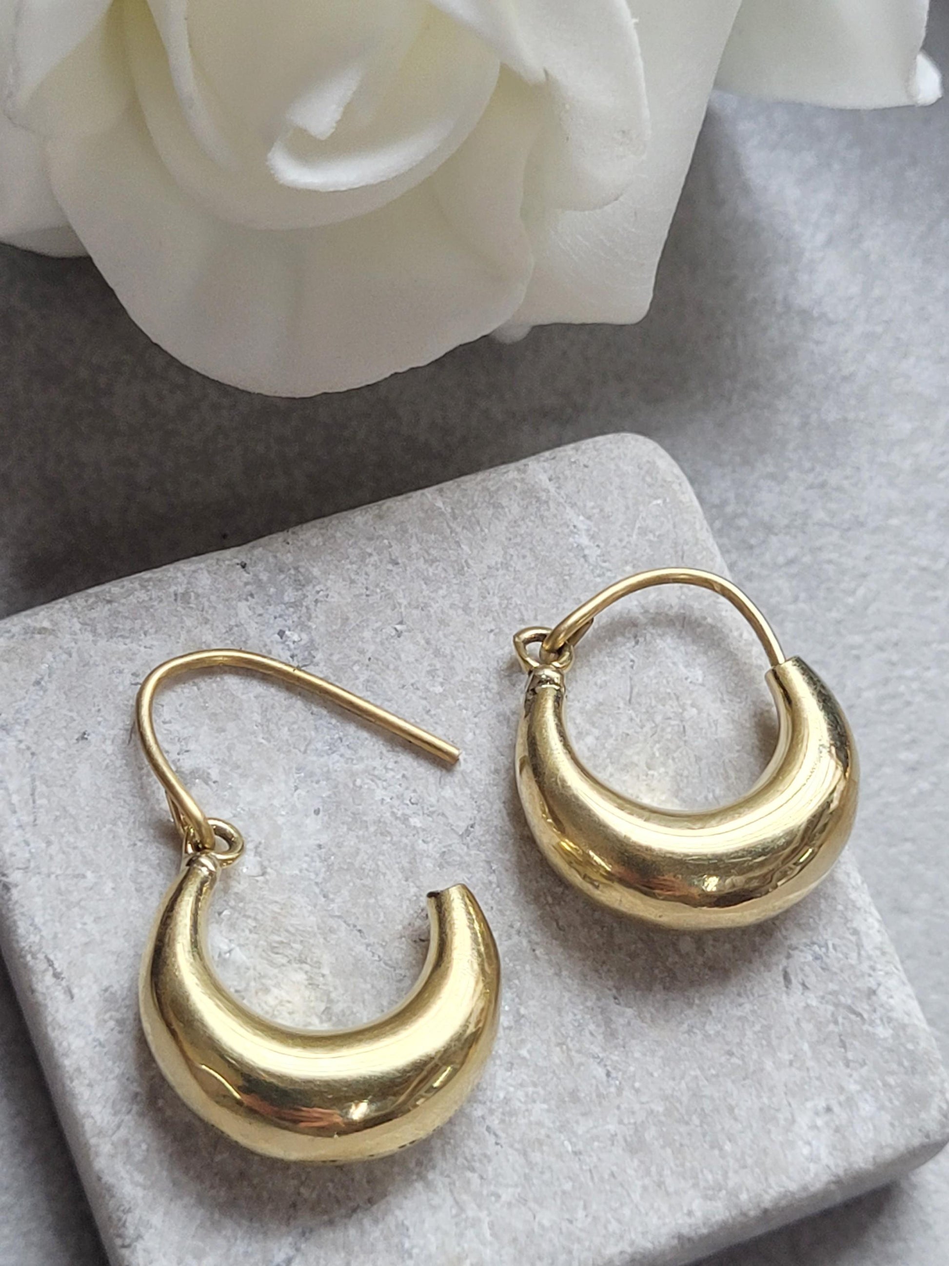 Brass Small Hoop Earrings 2cm, Everyday Gold Tone Hoops, Minimalist Huggie Earrings, Nickel Free Hypoallergenic Jewellery, Simple Daily wear