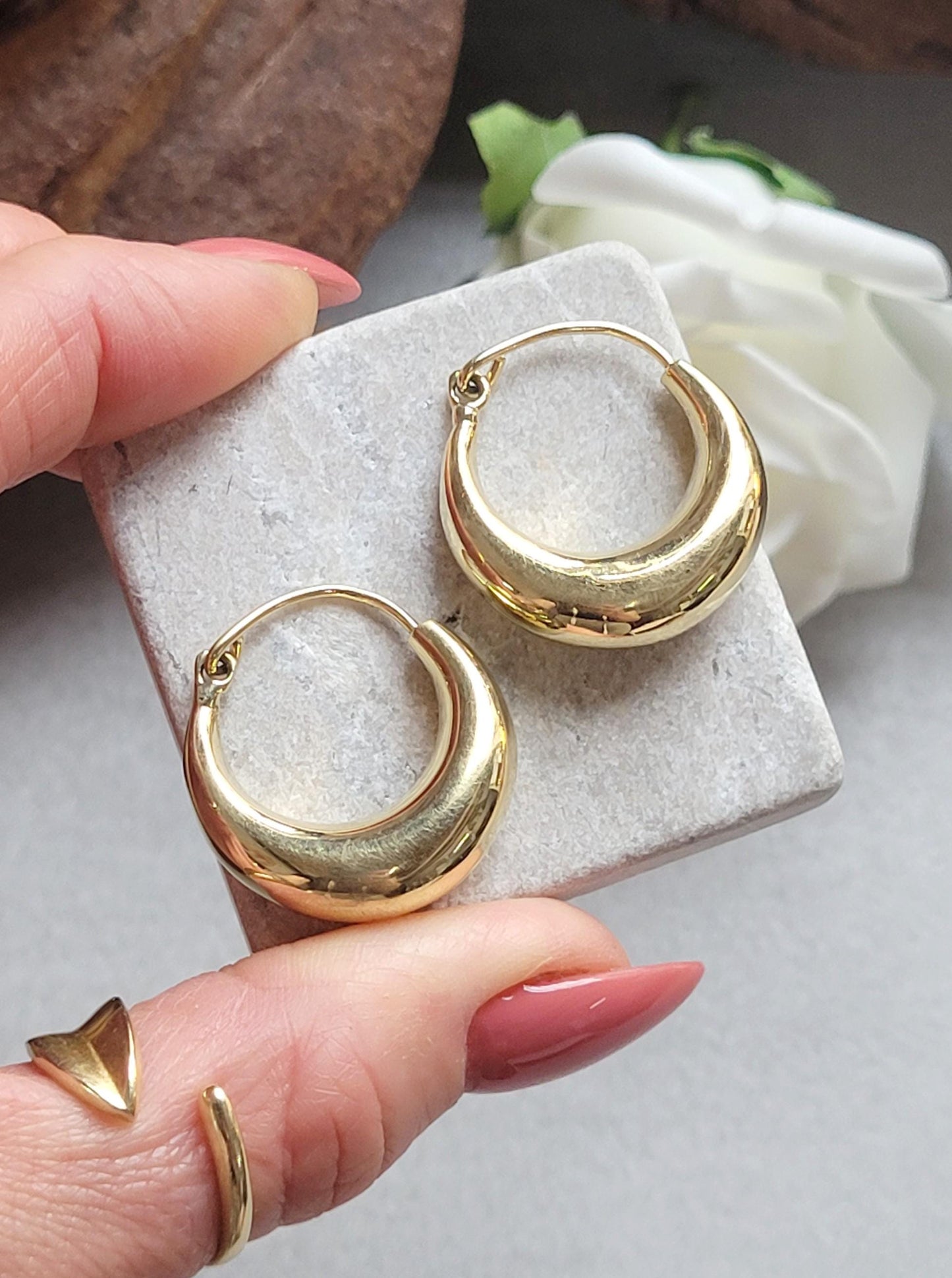 2.5cm Brass Hoop Earrings, Gold Tone Hoops, Hoop Earrings, Minimalist Brass Jewellery, Classic Statement Hoops , Brass Hypoallergenic