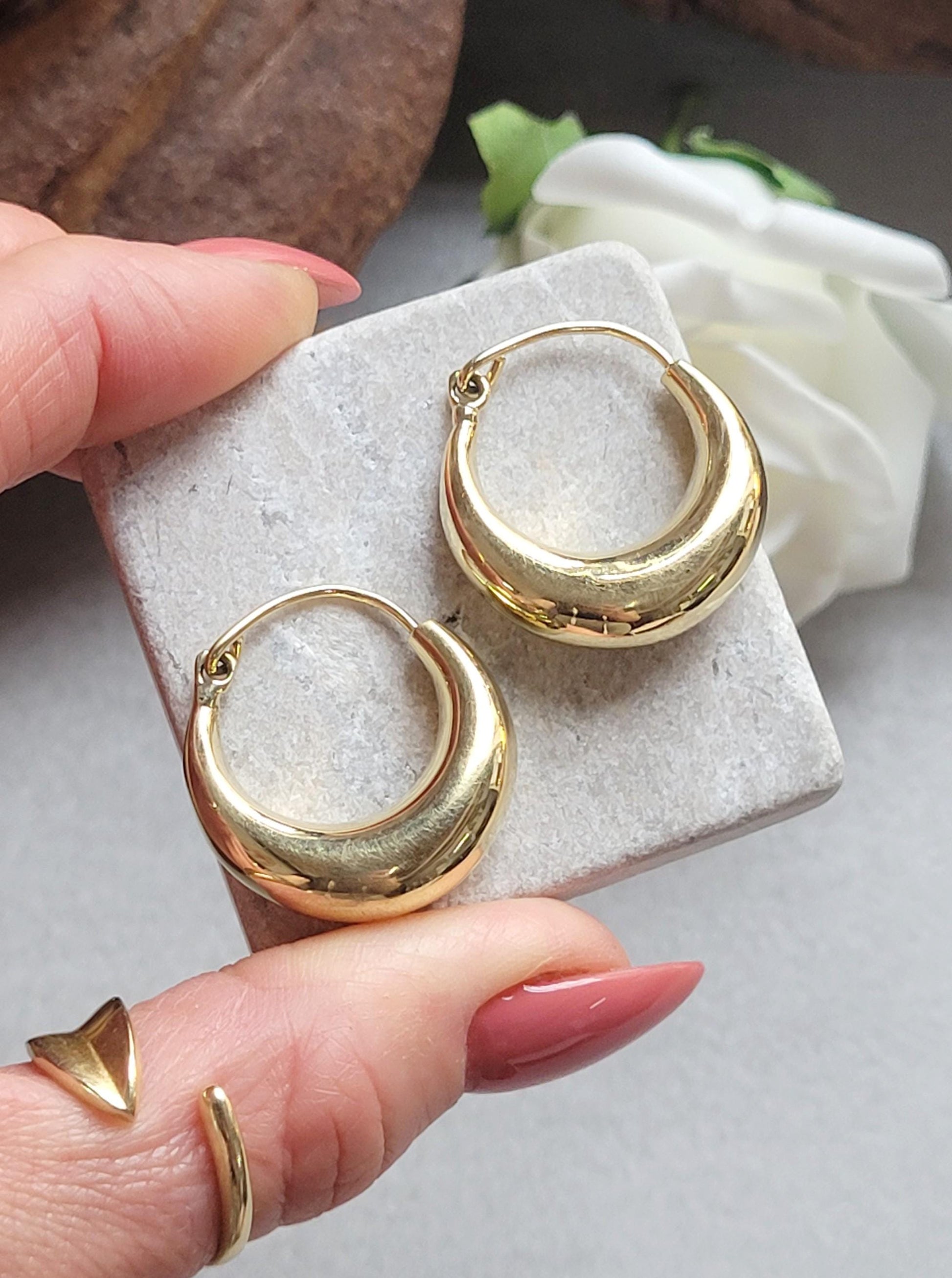 2.5cm Brass Hoop Earrings, Gold Tone Hoops, Hoop Earrings, Minimalist Brass Jewellery, Classic Statement Hoops , Brass Hypoallergenic