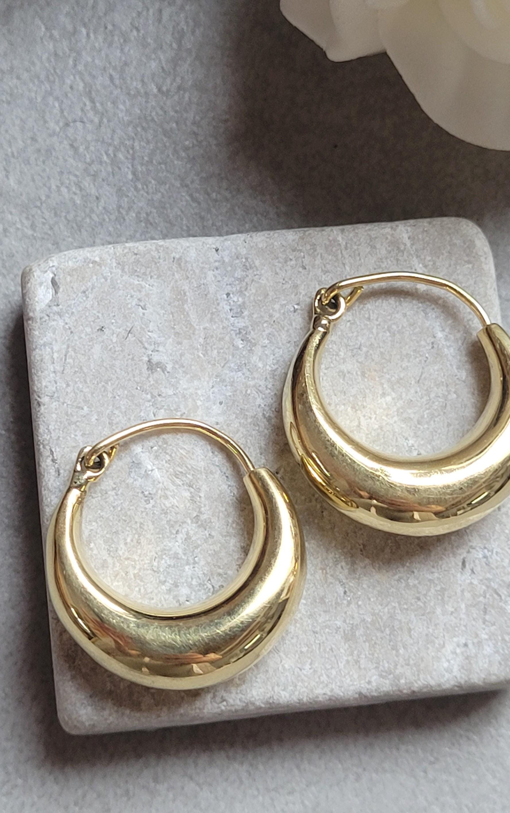2.5cm Brass Hoop Earrings, Gold Tone Hoops, Hoop Earrings, Minimalist Brass Jewellery, Classic Statement Hoops , Brass Hypoallergenic