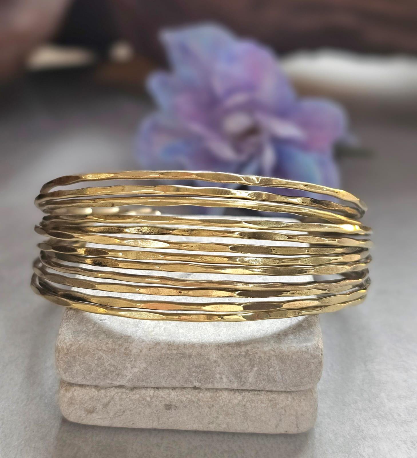 Gold Brass Multi Strand Cuff Bracelet, Chunky Layered Bangle, Statement Open Cuff, Boho Minimalist Jewellery, Adjustable Wrist Bracelet