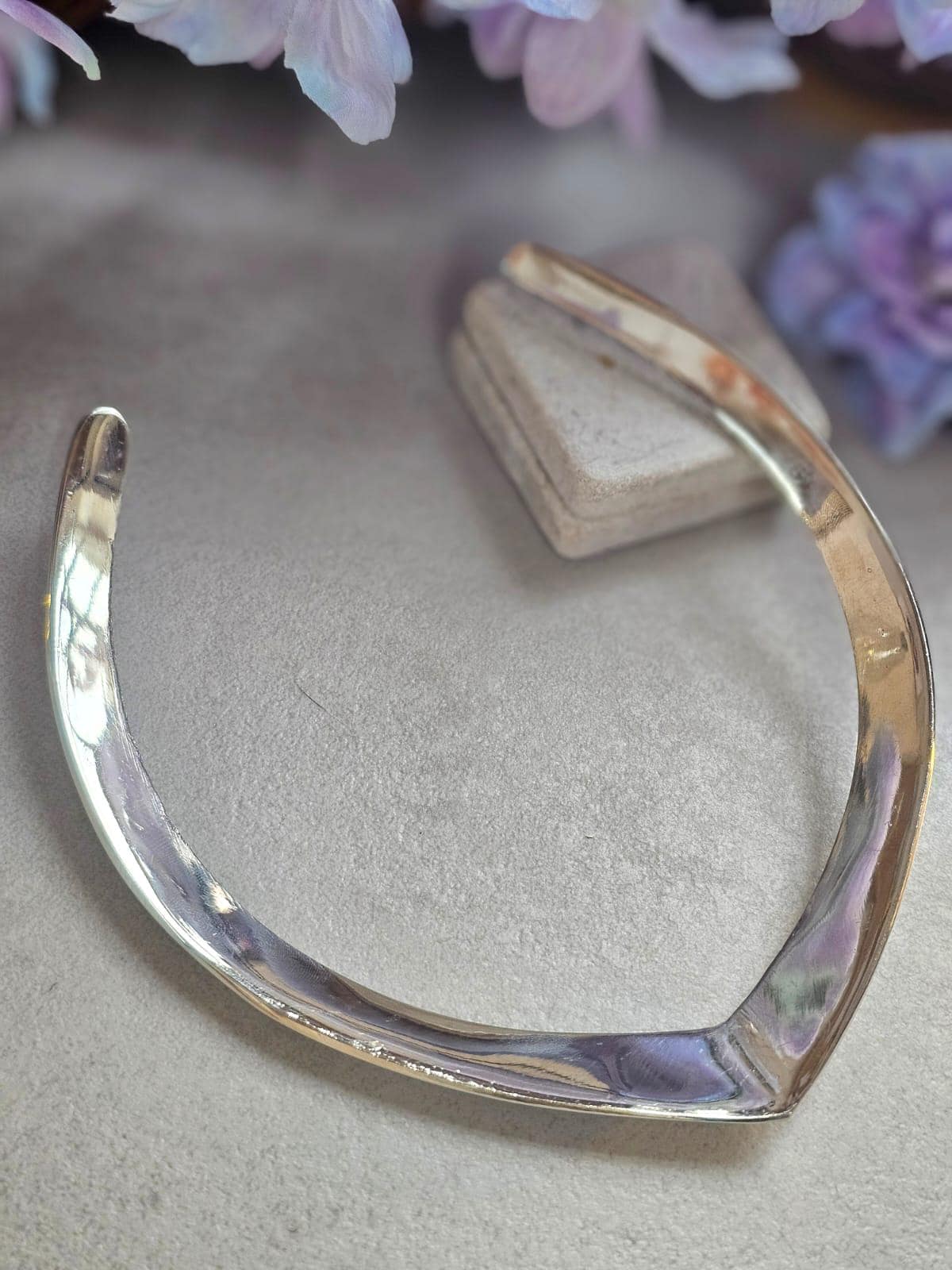 Silver Plated Engraved Choker Necklace, Geometric Tribal Collar Necklace, Minimalist Statement Jewellery, Boho Layering Necklace, Gift for H