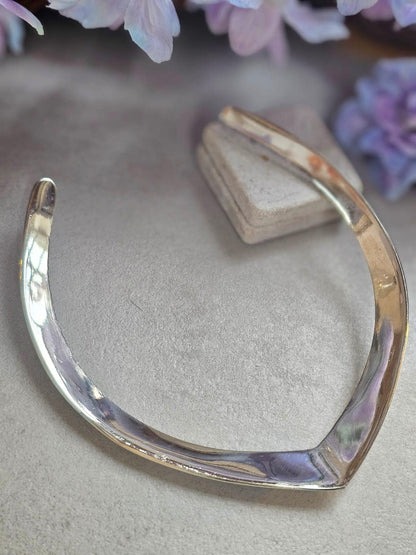Silver Plated Engraved Choker Necklace, Geometric Tribal Collar Necklace, Minimalist Statement Jewellery, Boho Layering Necklace, Gift for H