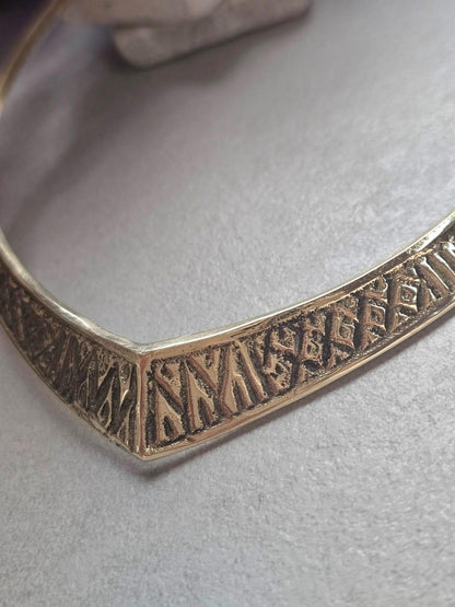 Raw Brass Engraved Choker Necklace, Boho Statement Collar Necklace, Tribal Geometric Brass Choker, Adjustable Minimalist Jewellery, Gift for