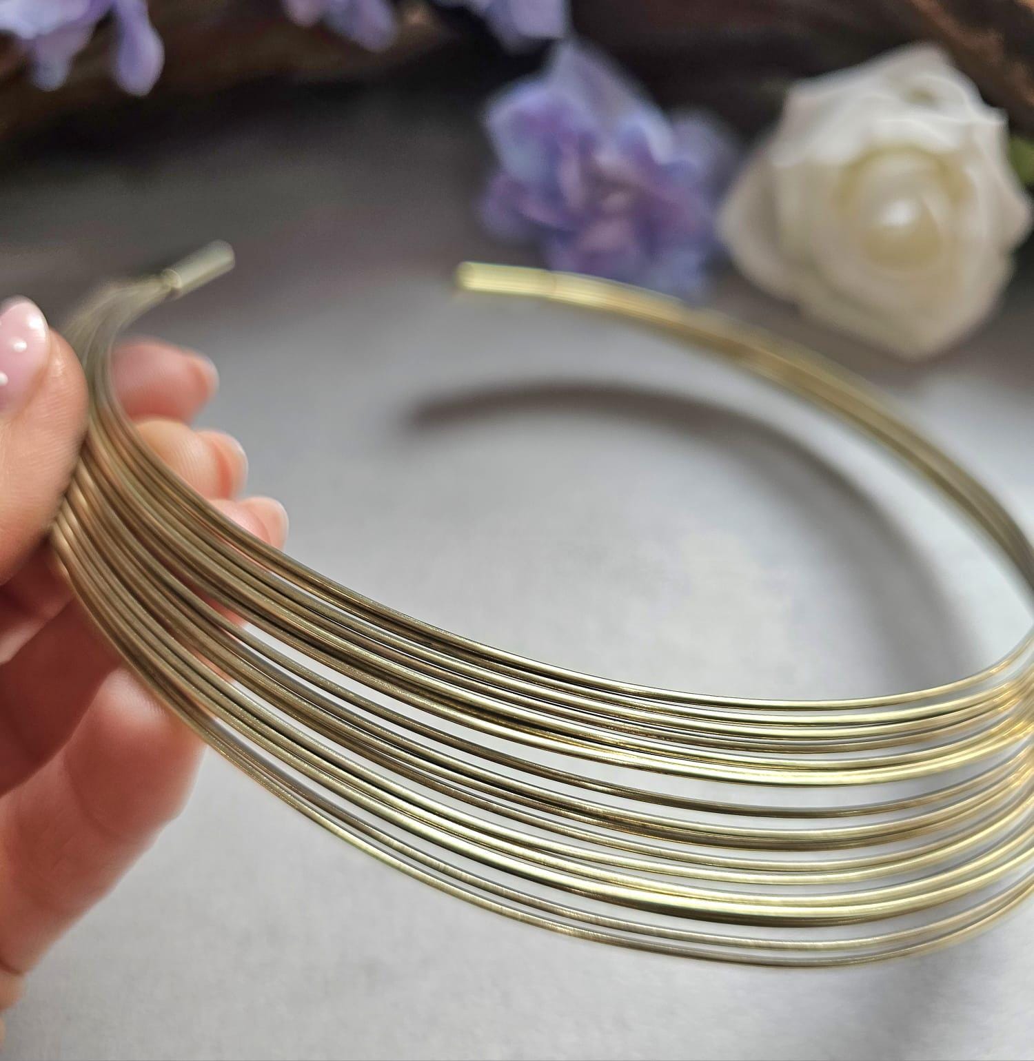 Raw Brass Layered Choker Necklace, Multi Strand Minimalist Collar, Modern Statement Neck Cuff, Nickel & Lead Free