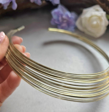 Raw Brass Layered Choker Necklace, Multi Strand Minimalist Collar, Modern Statement Neck Cuff, Nickel & Lead Free