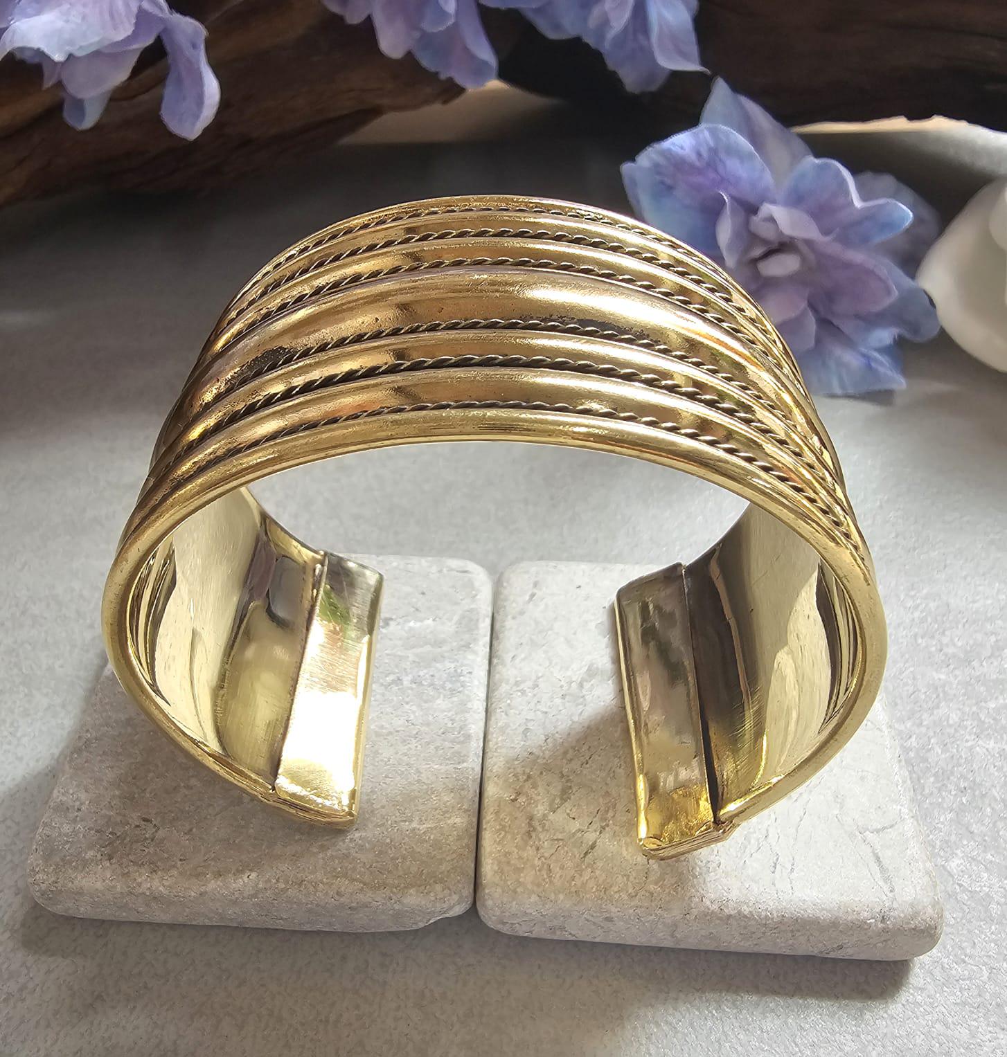 Raw Brass Cuff Bracelet, Wide Statement Cuff, Textured Brass Bangle, Minimalist Bold Bracelet, Adjustable Open Cuff, Nickel & Lead Free