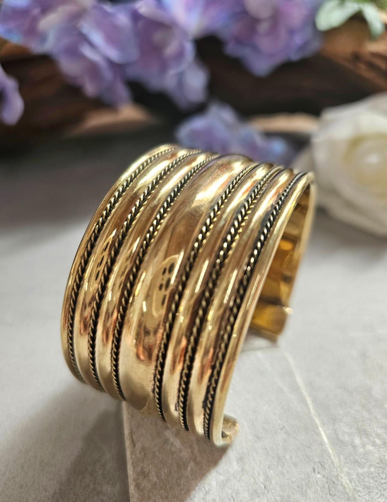 Raw Brass Cuff Bracelet, Wide Statement Cuff, Textured Brass Bangle, Minimalist Bold Bracelet, Adjustable Open Cuff, Nickel & Lead Free