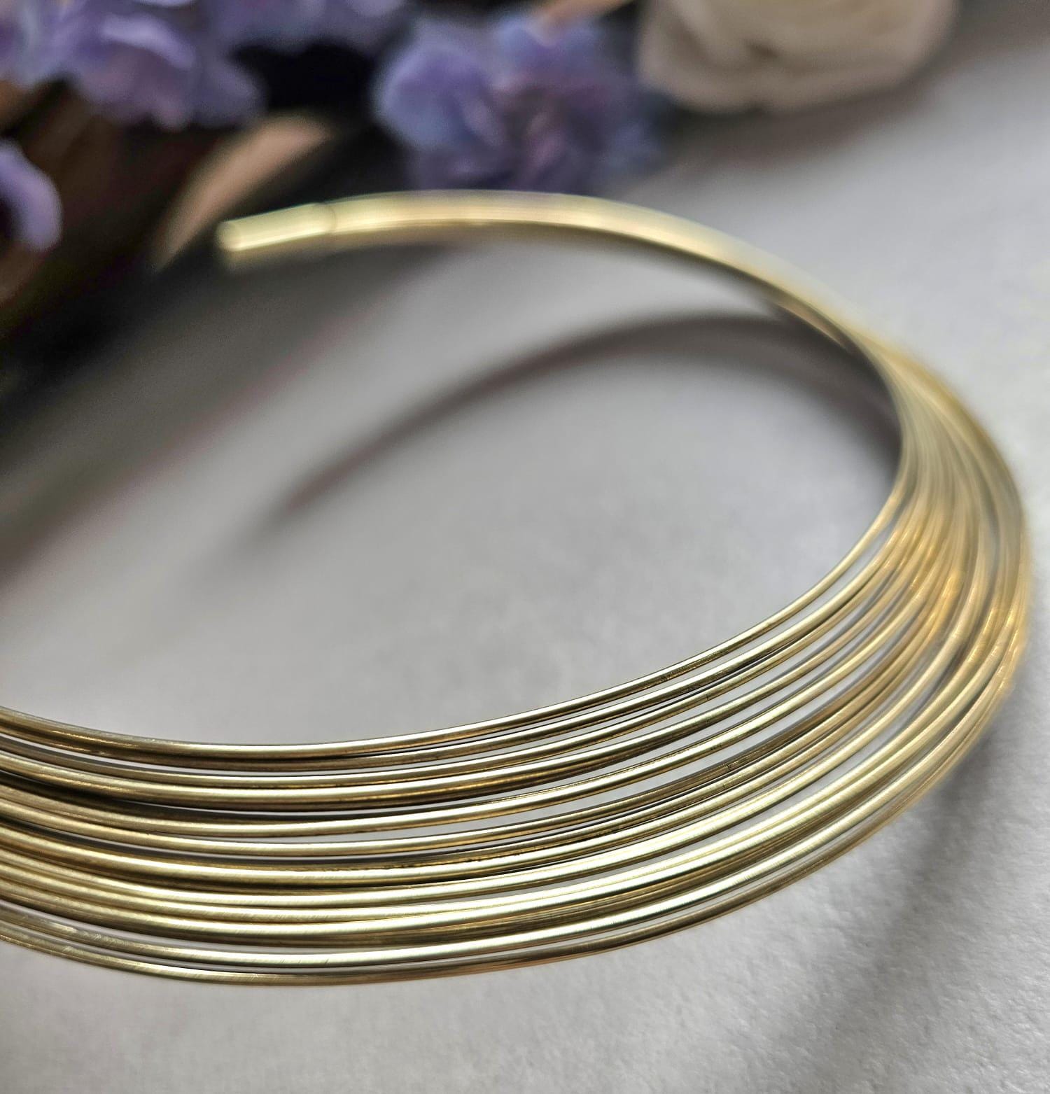 Raw Brass Layered Choker Necklace, Multi Strand Minimalist Collar, Modern Statement Neck Cuff, Nickel & Lead Free