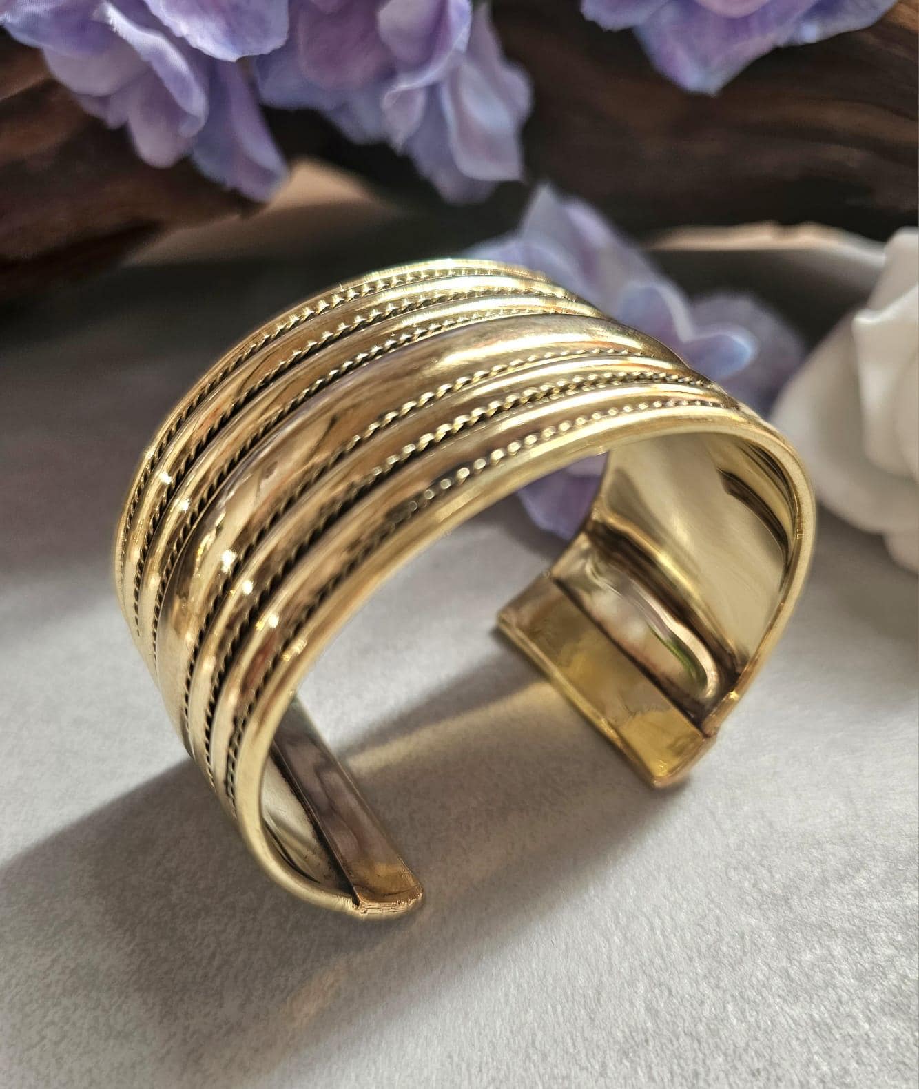 Raw Brass Cuff Bracelet, Wide Statement Cuff, Textured Brass Bangle, Minimalist Bold Bracelet, Adjustable Open Cuff, Nickel & Lead Free