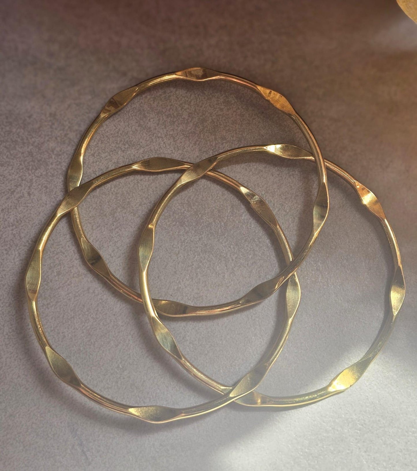 Raw Brass Stacking Bracelets | Nickel & Lead Free Cuff Set | Boho Layered Bangles | Laboheme Jewellery