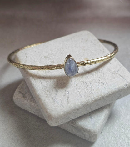 Raw Brass Cuff Bracelet | Dainty Open Bangle | Minimalist Everyday Jewellery | Adjustable Handmade Bracelet