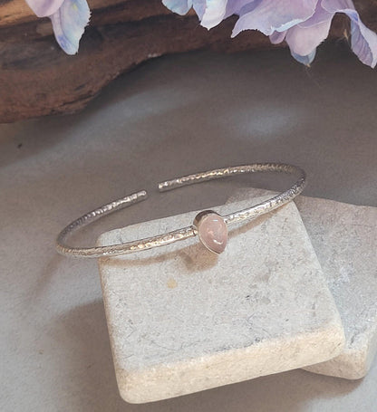 Elegant Silver Cuff Bracelet, Bridal Jewellery, Minimalist Wedding Bracelet, Bridesmaid Gift, Adjustable Silver Bangle