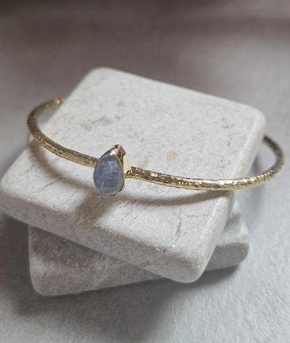 Raw Brass Cuff Bracelet | Dainty Open Bangle | Minimalist Everyday Jewellery | Adjustable Handmade Bracelet