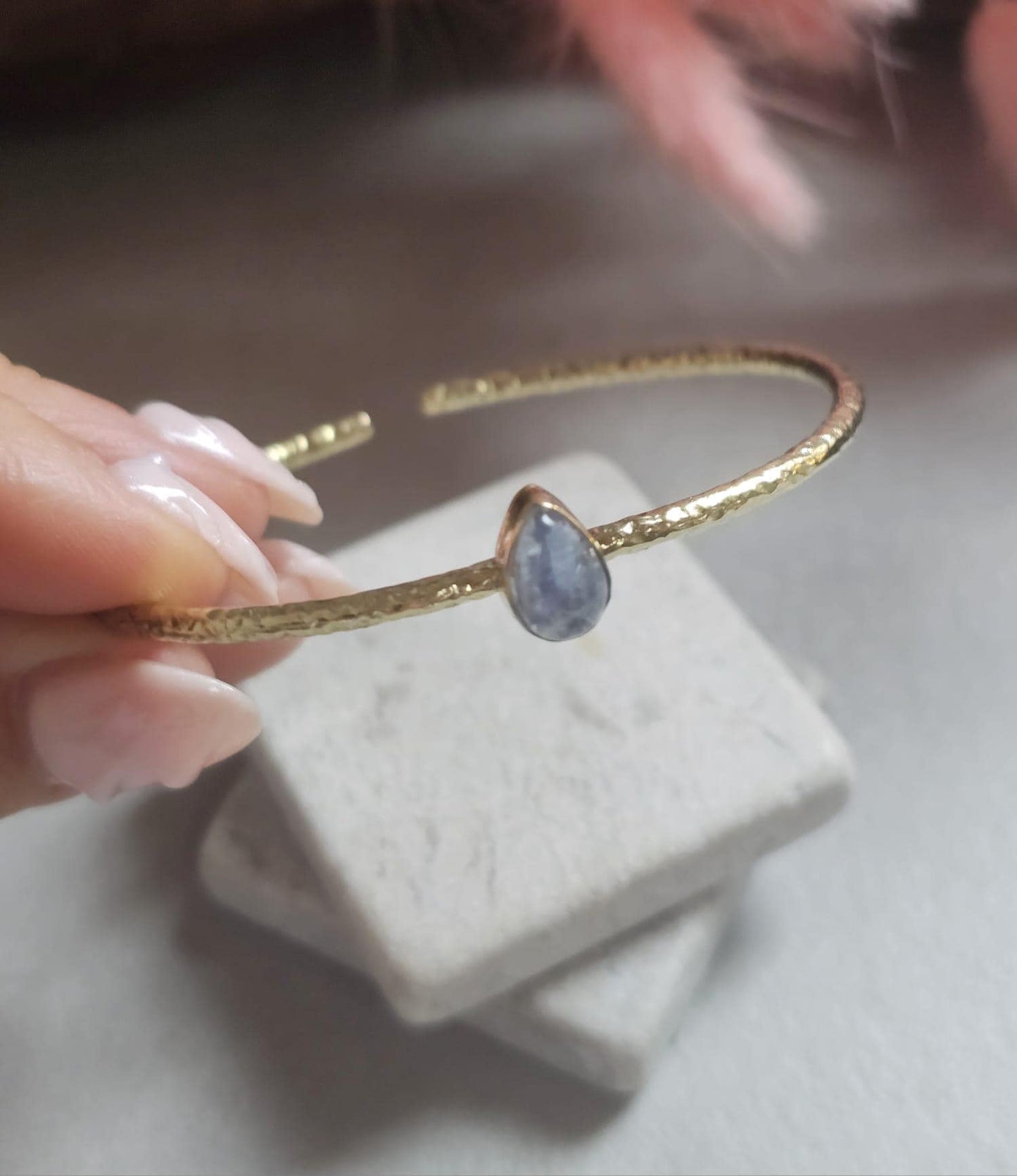 Raw Brass Cuff Bracelet | Dainty Open Bangle | Minimalist Everyday Jewellery | Adjustable Handmade Bracelet
