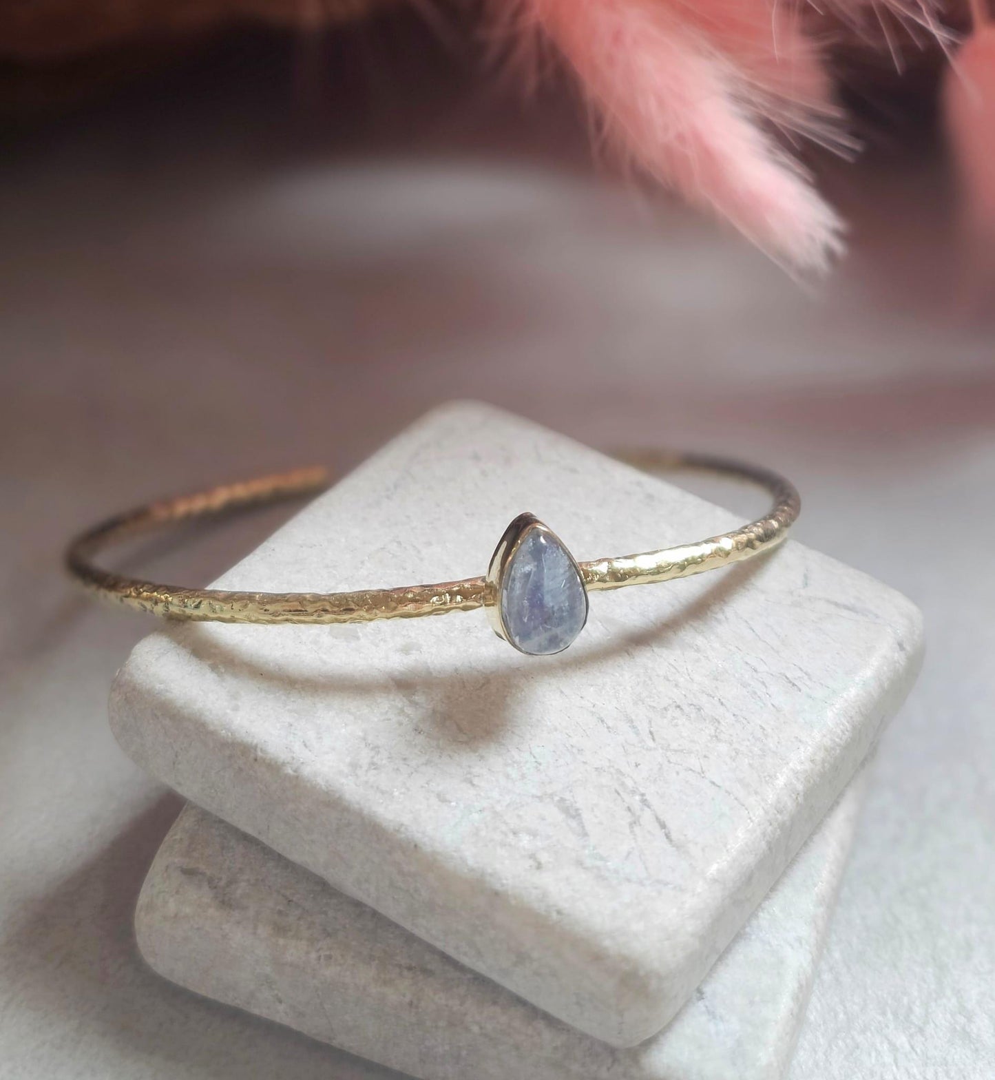 Raw Brass Cuff Bracelet | Dainty Open Bangle | Minimalist Everyday Jewellery | Adjustable Handmade Bracelet