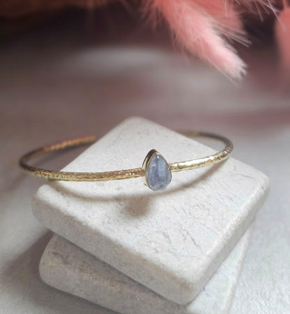 Raw Brass Cuff Bracelet | Dainty Open Bangle | Minimalist Everyday Jewellery | Adjustable Handmade Bracelet
