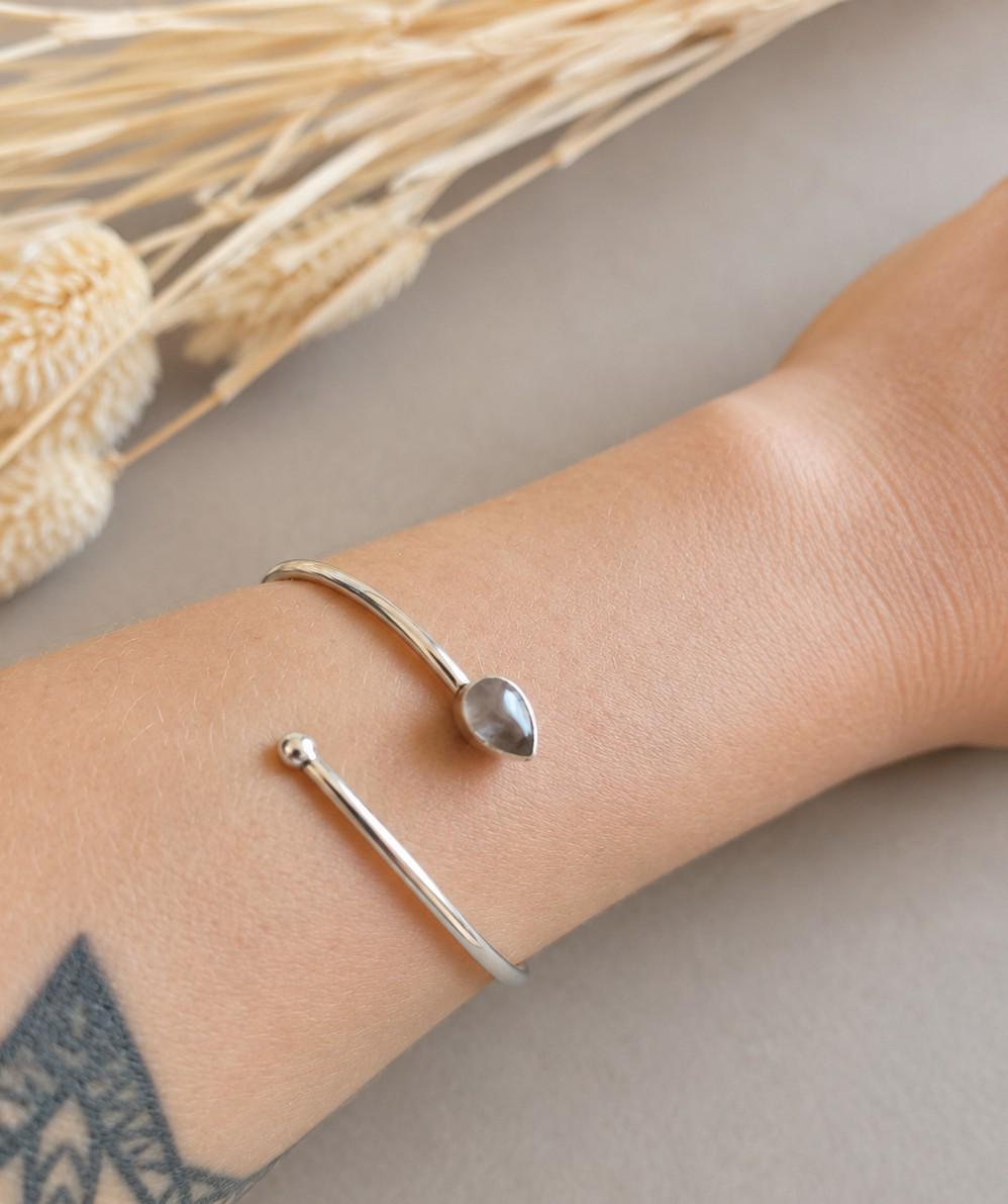 Silver Plated Minimalist Stacking Bracelet, Dainty Bangle, Everyday Bracelet, Thin Silver Cuff, Adjustable Bracelet, Gift for Her