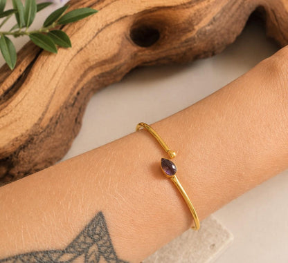 Raw Brass Minimalist Bracelet, Boho Cuff Bracelet, Adjustable Open Bangle, Everyday Bracelet, Dainty Brass Jewellery, Gift for Her