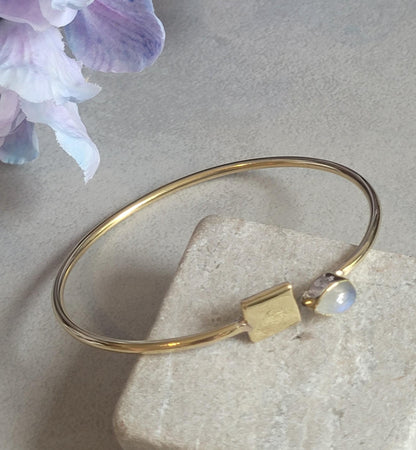 Minimalist Raw Brass Open Cuff Bracelet | Gold Boho Bangle | Adjustable Stacking Bracelet | Elegant Everyday Jewellery | Gift for Her