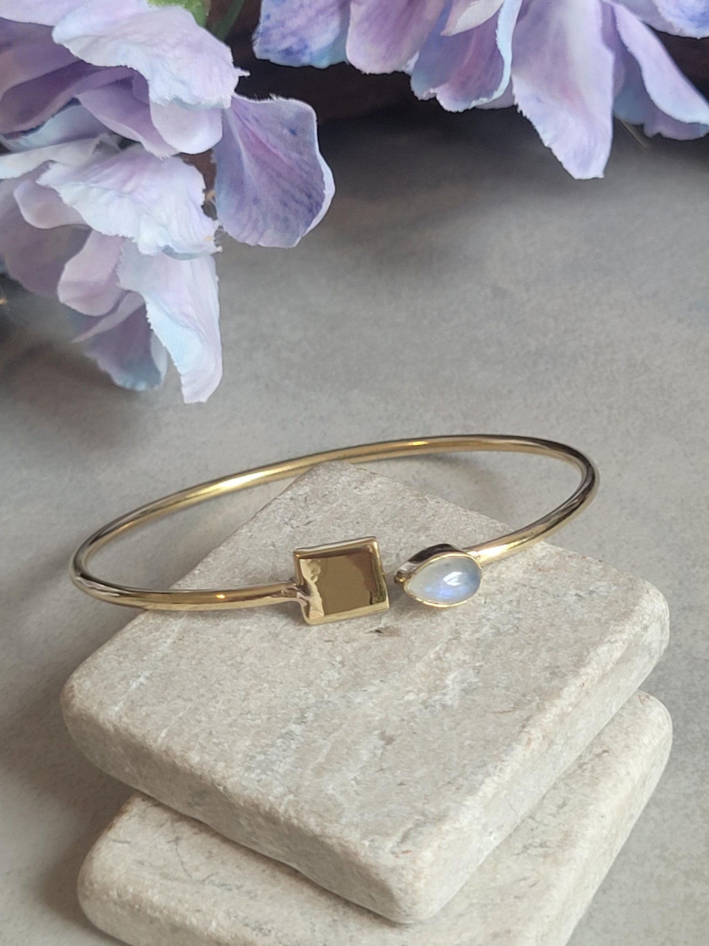 Minimalist Raw Brass Open Cuff Bracelet | Gold Boho Bangle | Adjustable Stacking Bracelet | Elegant Everyday Jewellery | Gift for Her
