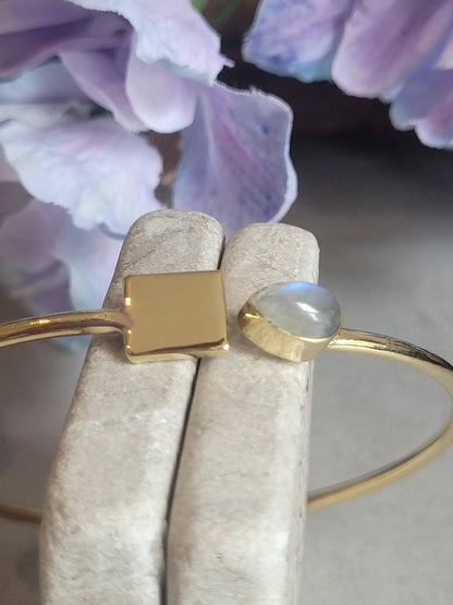 Minimalist Raw Brass Open Cuff Bracelet | Gold Boho Bangle | Adjustable Stacking Bracelet | Elegant Everyday Jewellery | Gift for Her