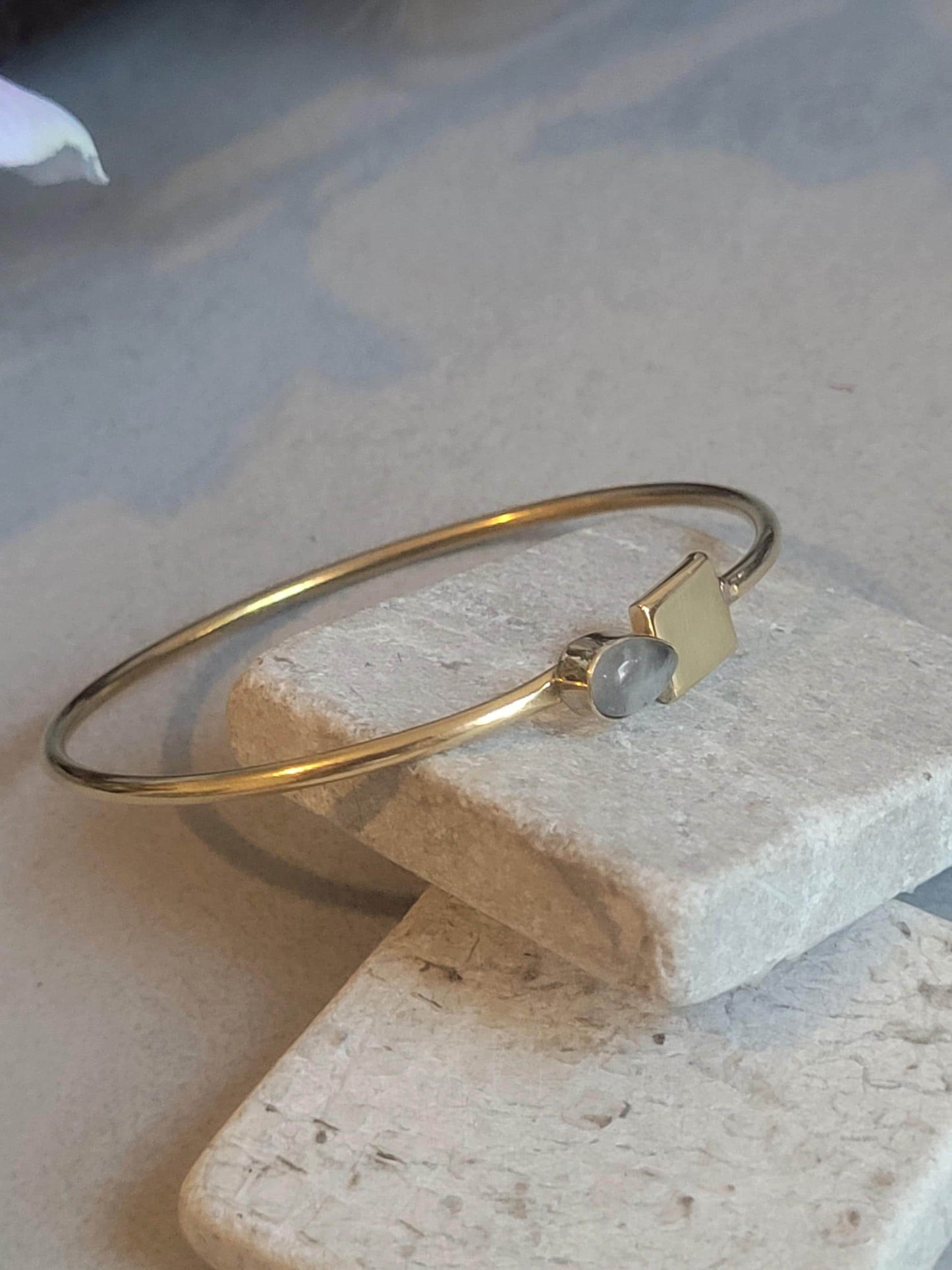 Minimalist Raw Brass Adjustable Bracelet | Dainty Stacking Bracelet | Boho Cuff Bracelet | Wedding Jewellery | Bridesmaid Gift | Gift for He