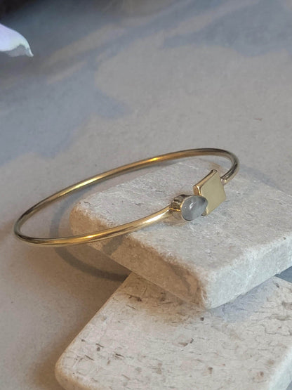 Minimalist Raw Brass Adjustable Bracelet | Dainty Stacking Bracelet | Boho Cuff Bracelet | Wedding Jewellery | Bridesmaid Gift | Gift for He