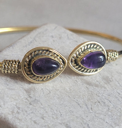 Raw Brass Teardrop Cuff Bracelet, Minimalist Gold Open Bangle, Adjustable Stacking Bracelet, Boho Jewellery, Gift for Her