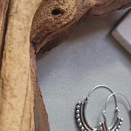 Silver bohemian hoops: Silver style unique jewellery