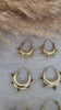 Brass Chunky Hoop Earrings, Bohemian Ethnic Style