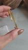 Golden Hammered Brass Bangle Bracelet: Adjustable Minimalist Jewelry