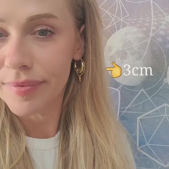 Golden Bohemian Hoop Earrings - Chunky Ethnic Style