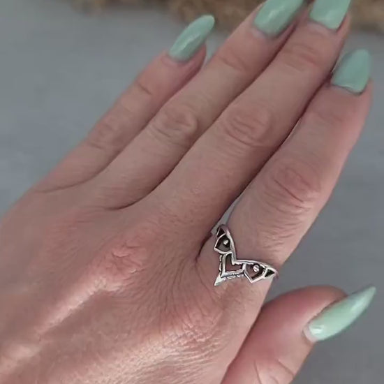 Dainty Silver Point Ring: Elegant Minimalist Stackable Jewelry