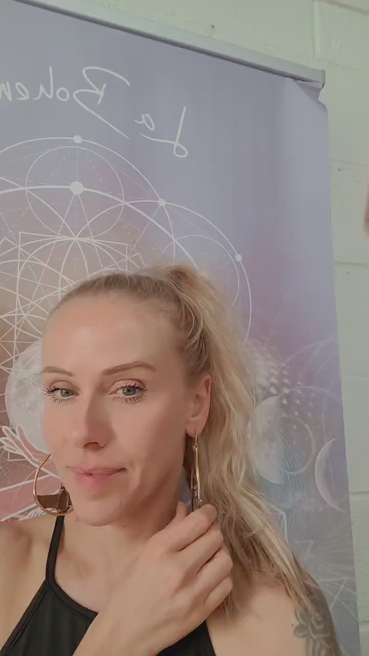 Large scarab beetle earrings / Gold hoops / Big hoops / Statement earrings / Beetle / Gift / Brass jewellery / Tribal