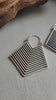 Art Deco Silver Triangle Earrings: Tribal Bohemian Jewelry