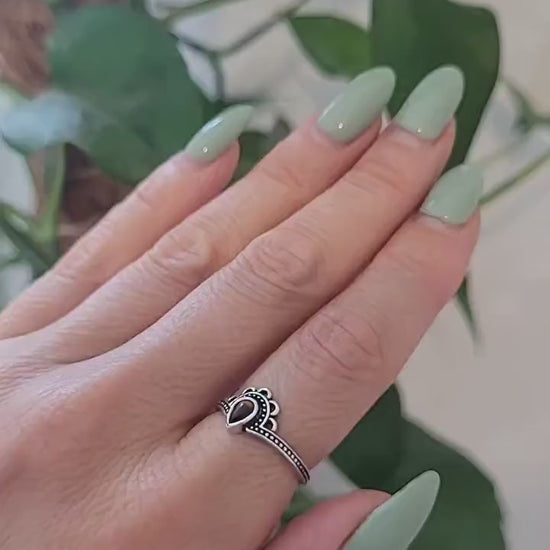 Silver ring / Simple / Simplicity / Flower / Nature-inspired style / Gift / Ethnic/ Cute gift / Silver / Elegant / Minimal range
