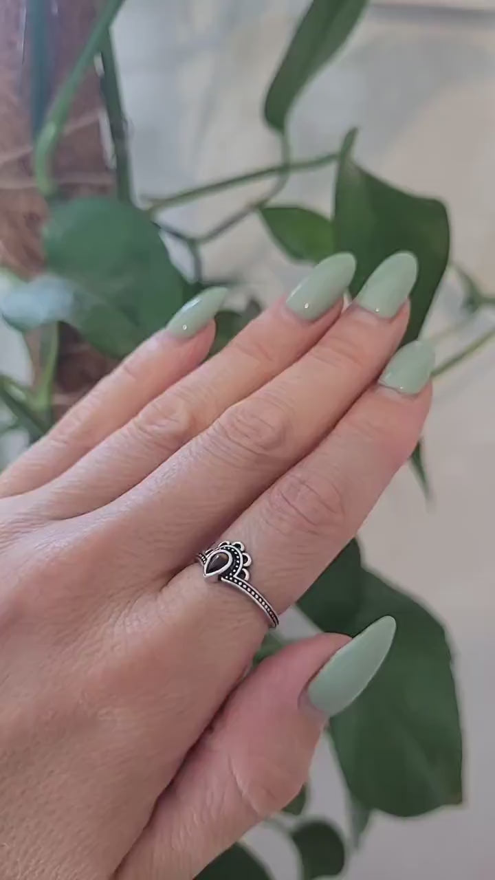 Silver ring / Simple / Simplicity / Flower / Nature-inspired style / Gift / Ethnic/ Cute gift / Silver / Elegant / Minimal range