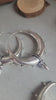 Silver Plated Chunky Hoop Earrings, Boho Tribal Style