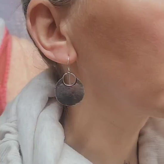 Silver plated boho earrings / Gift for her / Hypoallergenic nickel free jewelry
