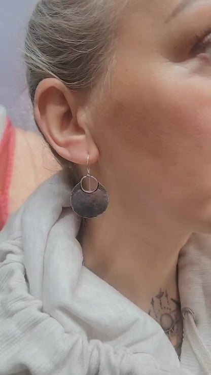 Silver plated boho earrings / Gift for her / Hypoallergenic nickel free jewelry