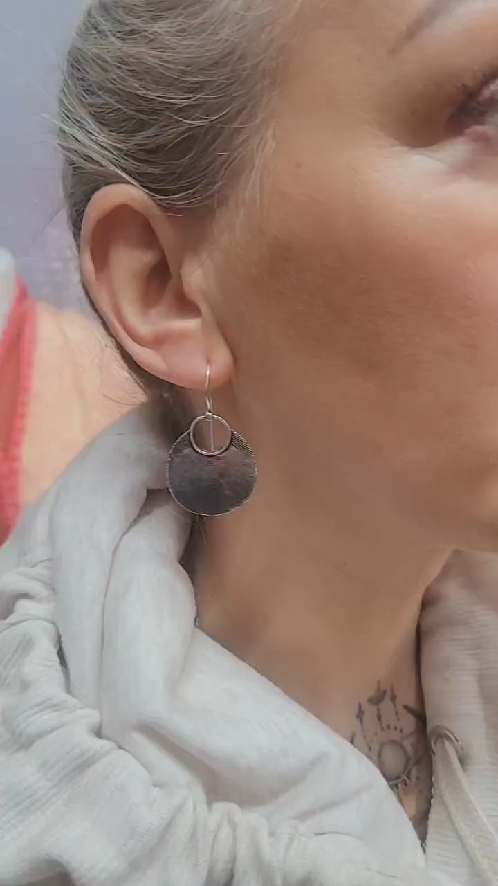 Silver plated boho earrings / Gift for her / Hypoallergenic nickel free jewelry