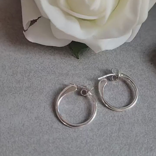 Silver plated hoops / Hypoallergenic nickel free jewelry / Simple hoops