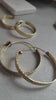 Hammered Brass Hoop Earrings - Nickel Free, Boho Jewelry