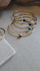 Brass Bangle Bracelet: Tiger Eye Stone, Adjustable, Minimalist Boho