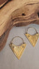 Brass tribal style earrings: Gold bohemian jewellery