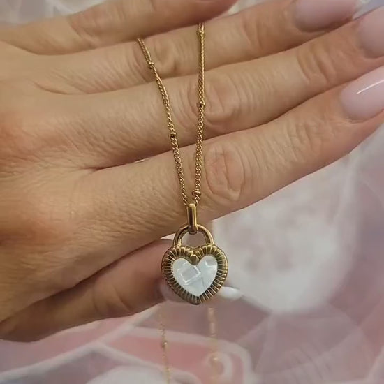 Minimalist Golden Heart Necklace: Waterproof Stainless Steel, Adjustable