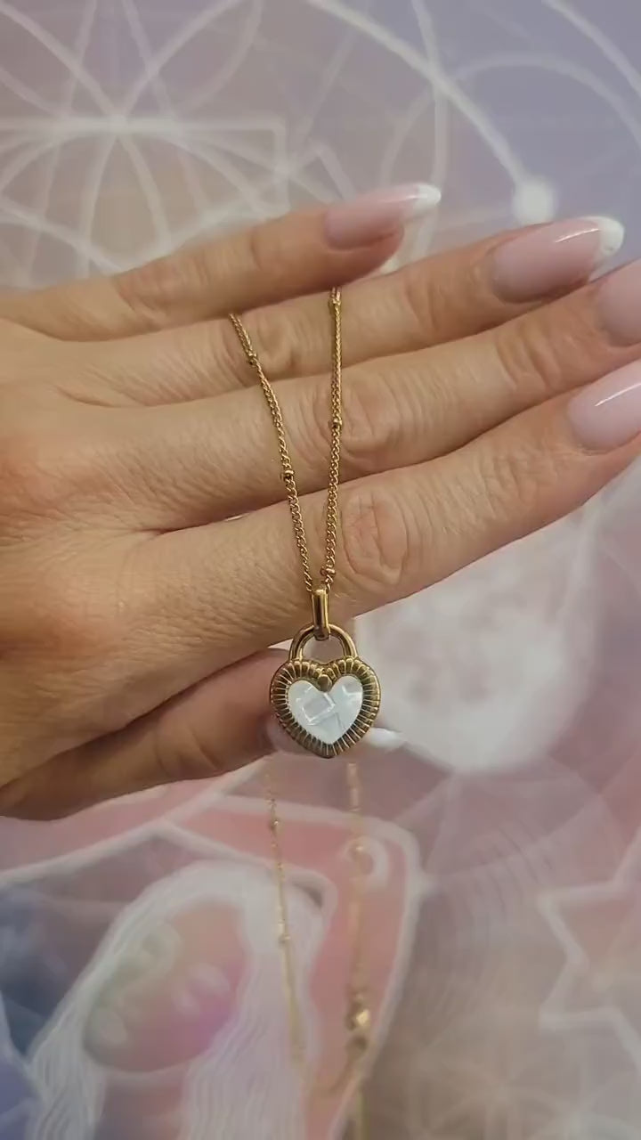 Minimalist Golden Heart Necklace: Waterproof Stainless Steel, Adjustable