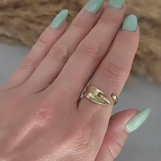 Adjustable Brass Ring: Minimalist Elegant Band, Nickel-Free