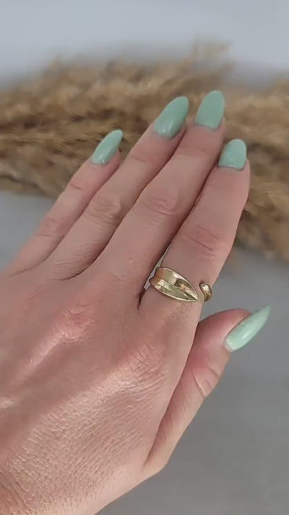 Adjustable Brass Ring: Minimalist Elegant Band, Nickel-Free